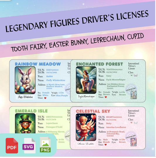 Mythical Creature Licenses for Creative Projects, Fairy Tale Certificates for Children's Events