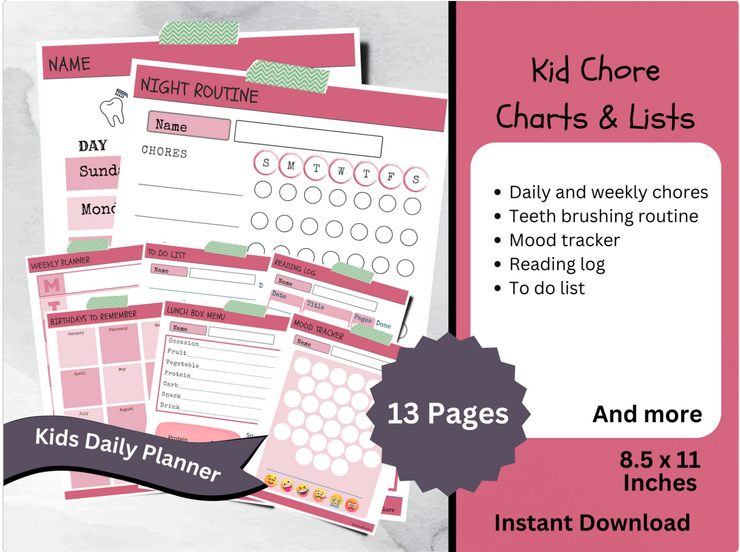 Printable To-Do Lists for Kids to Manage Their Daily Tasks, Kids Organization Charts