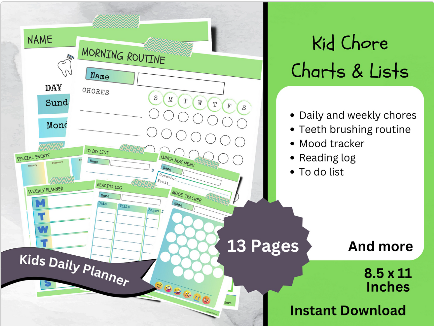 Printable To-Do Lists for Kids to Manage Their Daily Tasks, Kids Organization Charts