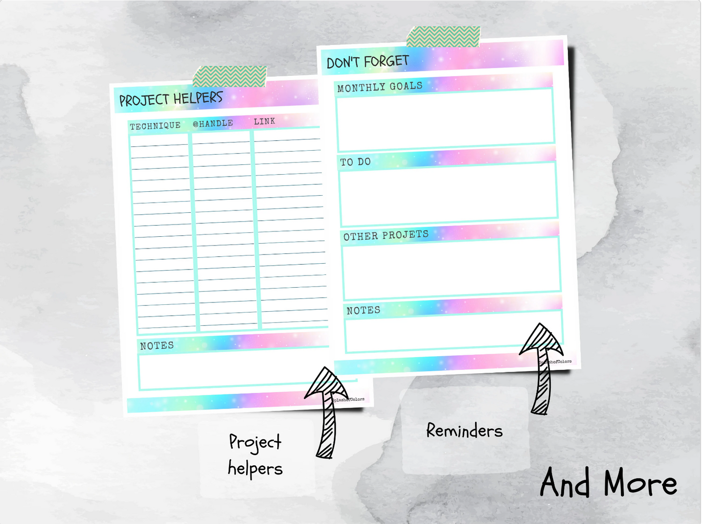 Printable Project Planner for Crochet & Knitting, Craft Project Organizer, Yarn Tracker