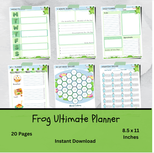 Ultimate Frog Lover Daily Planner Printable Organizer