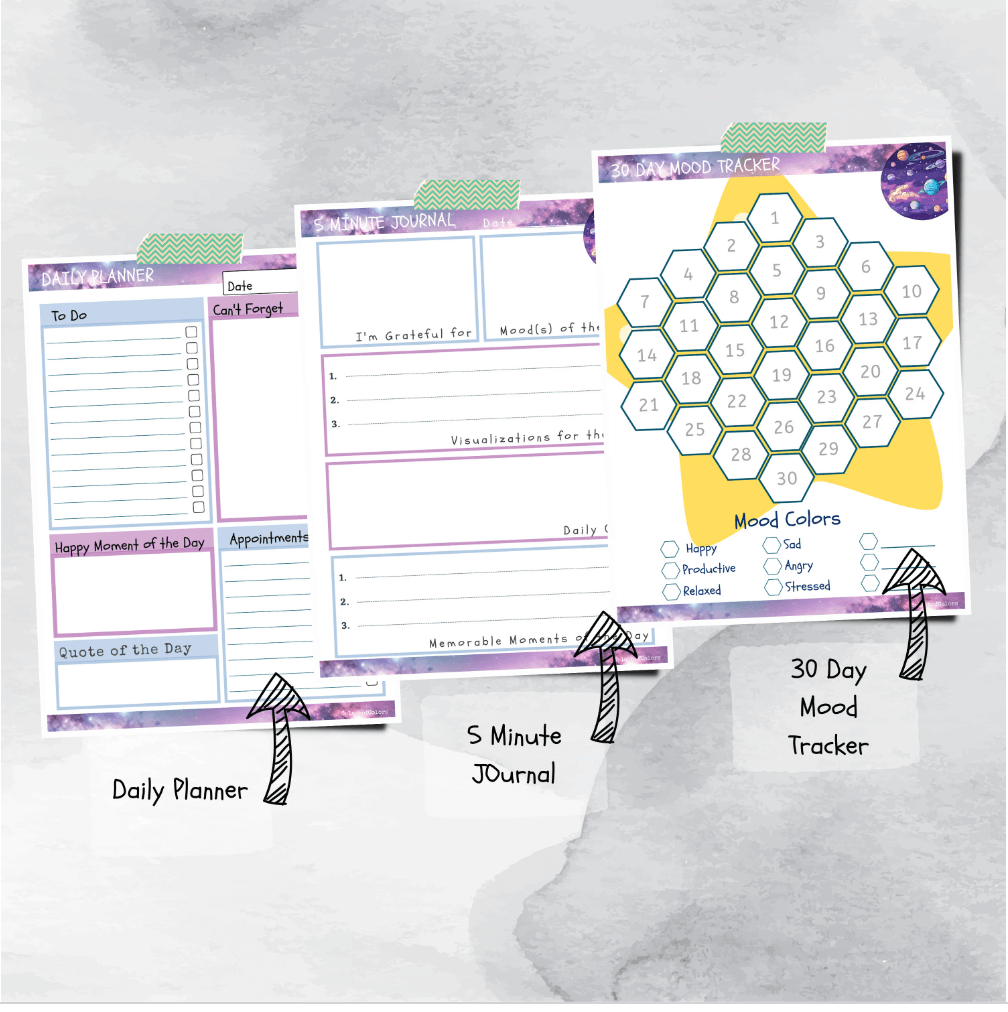 Ultimate Galaxy Daily Planner Printable Organizer