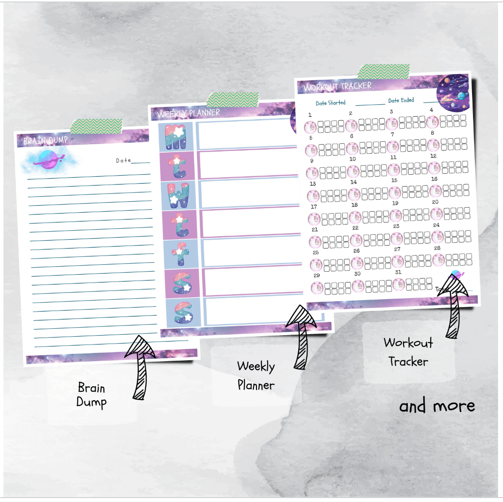 Ultimate Galaxy Daily Planner Printable Organizer