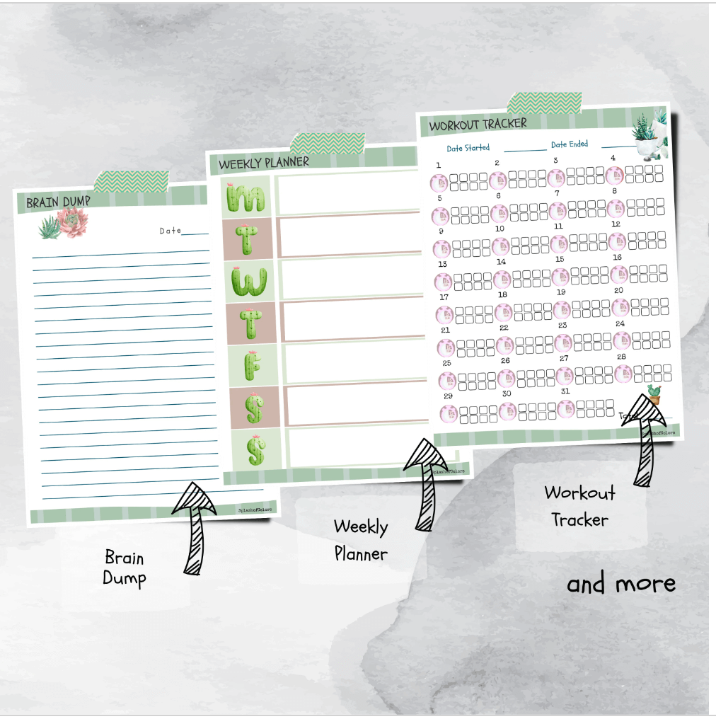 Ultimate Succulent Daily Planner Printable Organizer