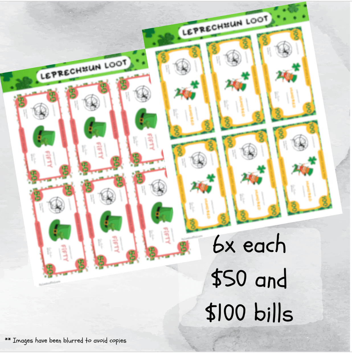 Printable Leprechaun Loot, Lucky Charm Currency, Instant Luck