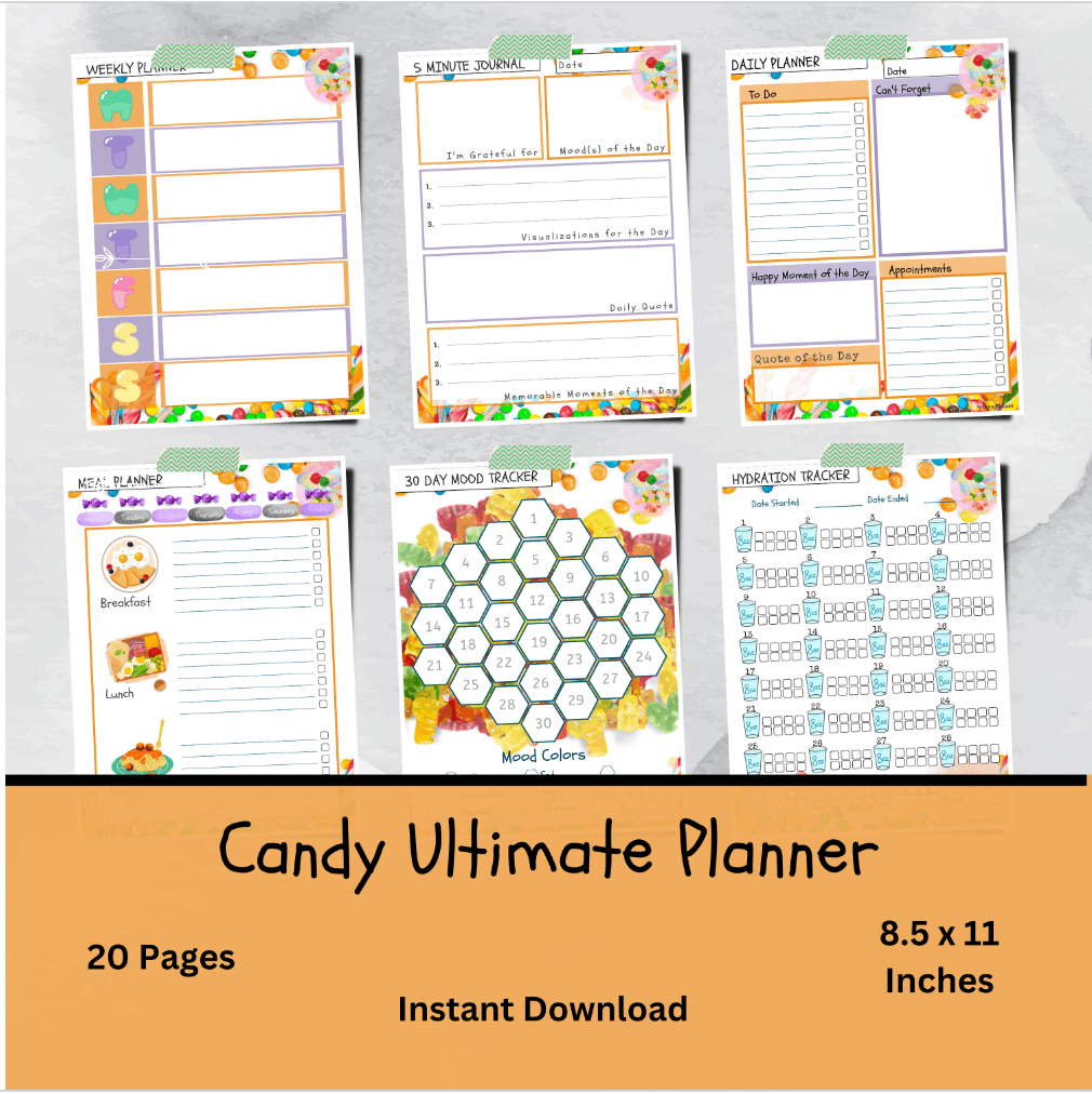 Ultimate Candy Lover Daily Planner Printable Organizer