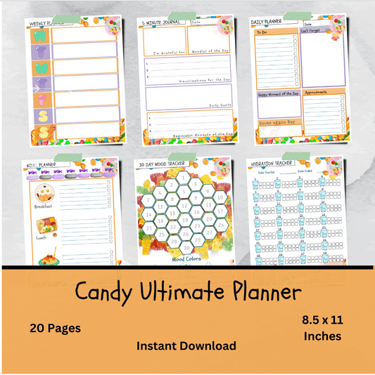 Ultimate Candy Lover Daily Planner Printable Organizer