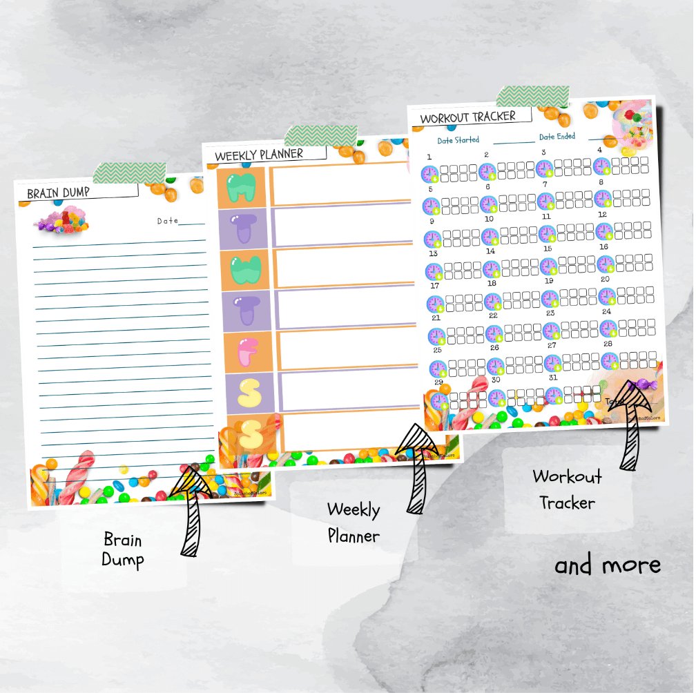 Ultimate Candy Lover Daily Planner Printable Organizer