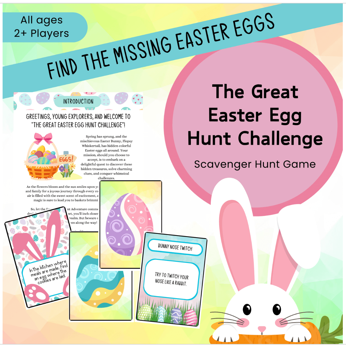 Hop into Adventure: Printable Easter Egg Hunt Challenge for All Ages