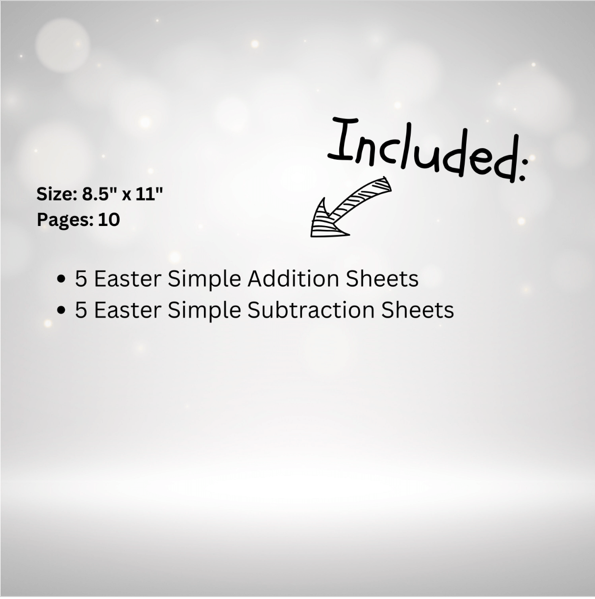 Simple Addition and Subtraction Easter Themed Math Worksheets