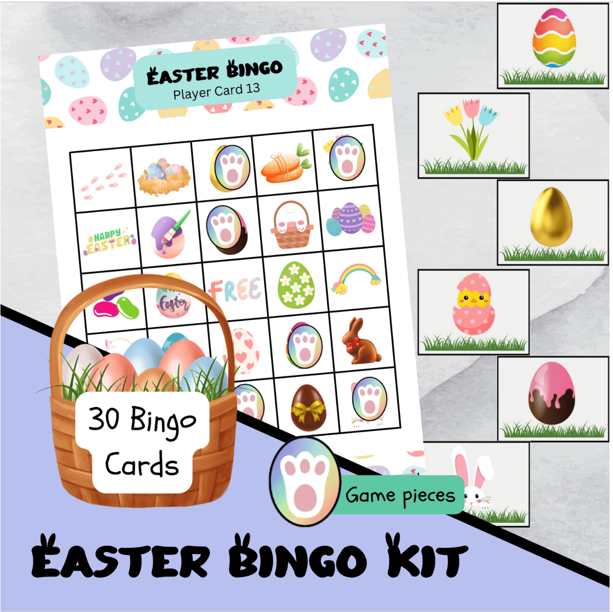 30 Unique Easter Bingo Cards