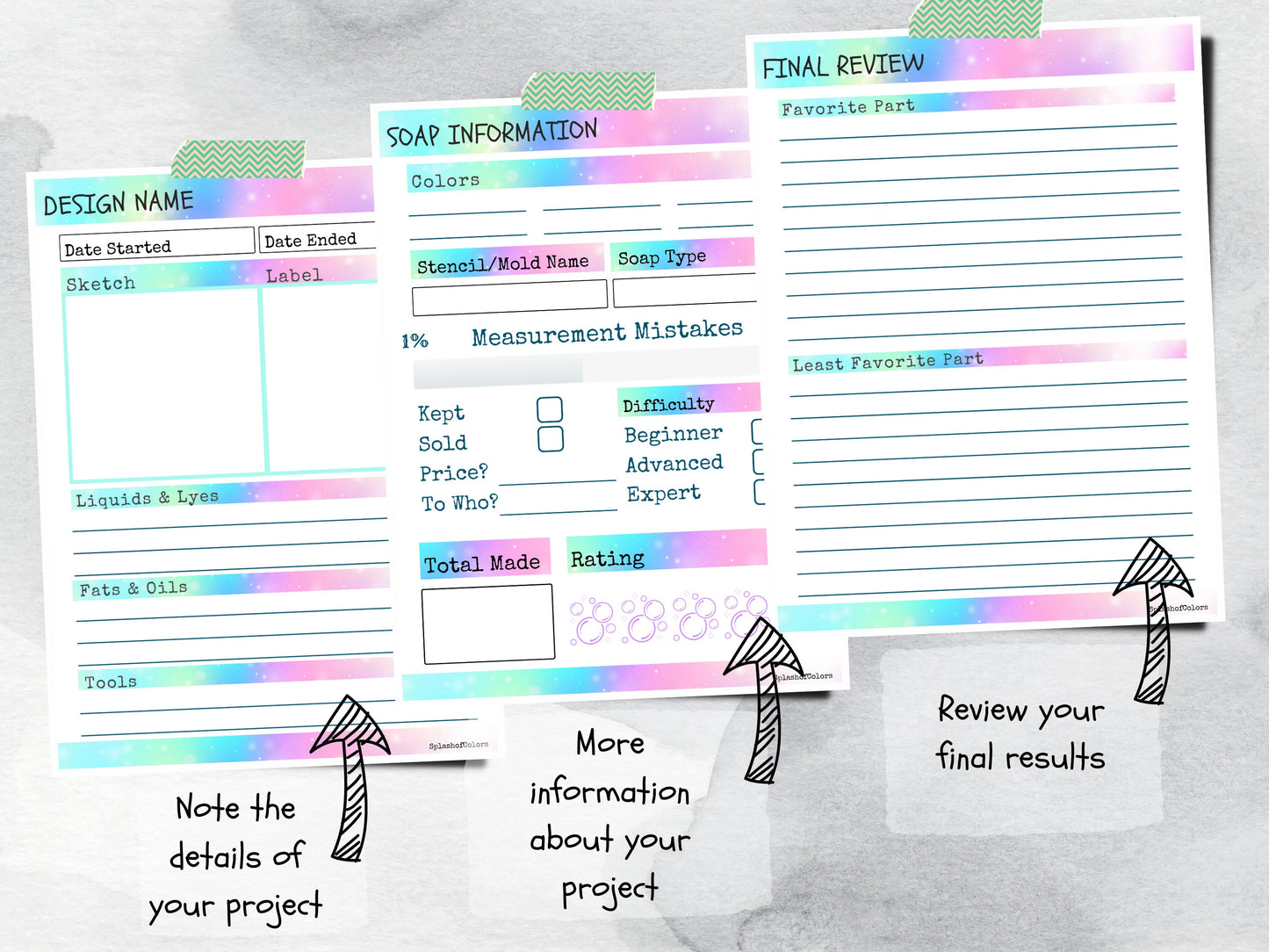 Printable Soap Making Project Journal for DIY Soap Makers