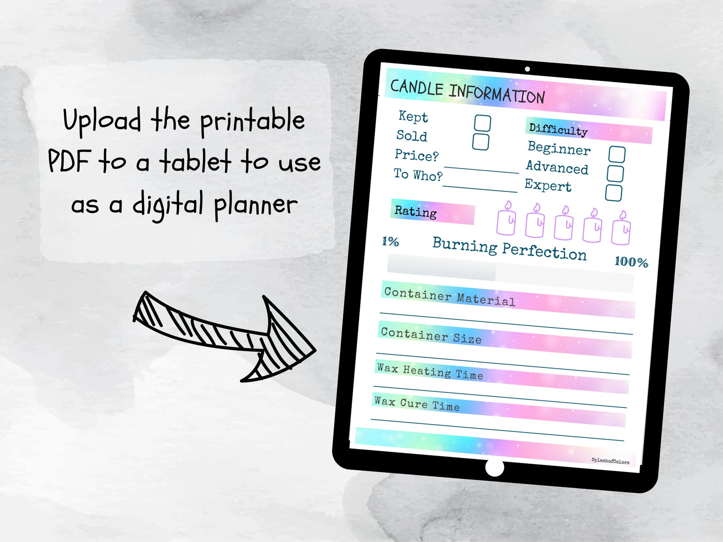 Printable DIY Candle Making Planner, Candle Making Production Tracker