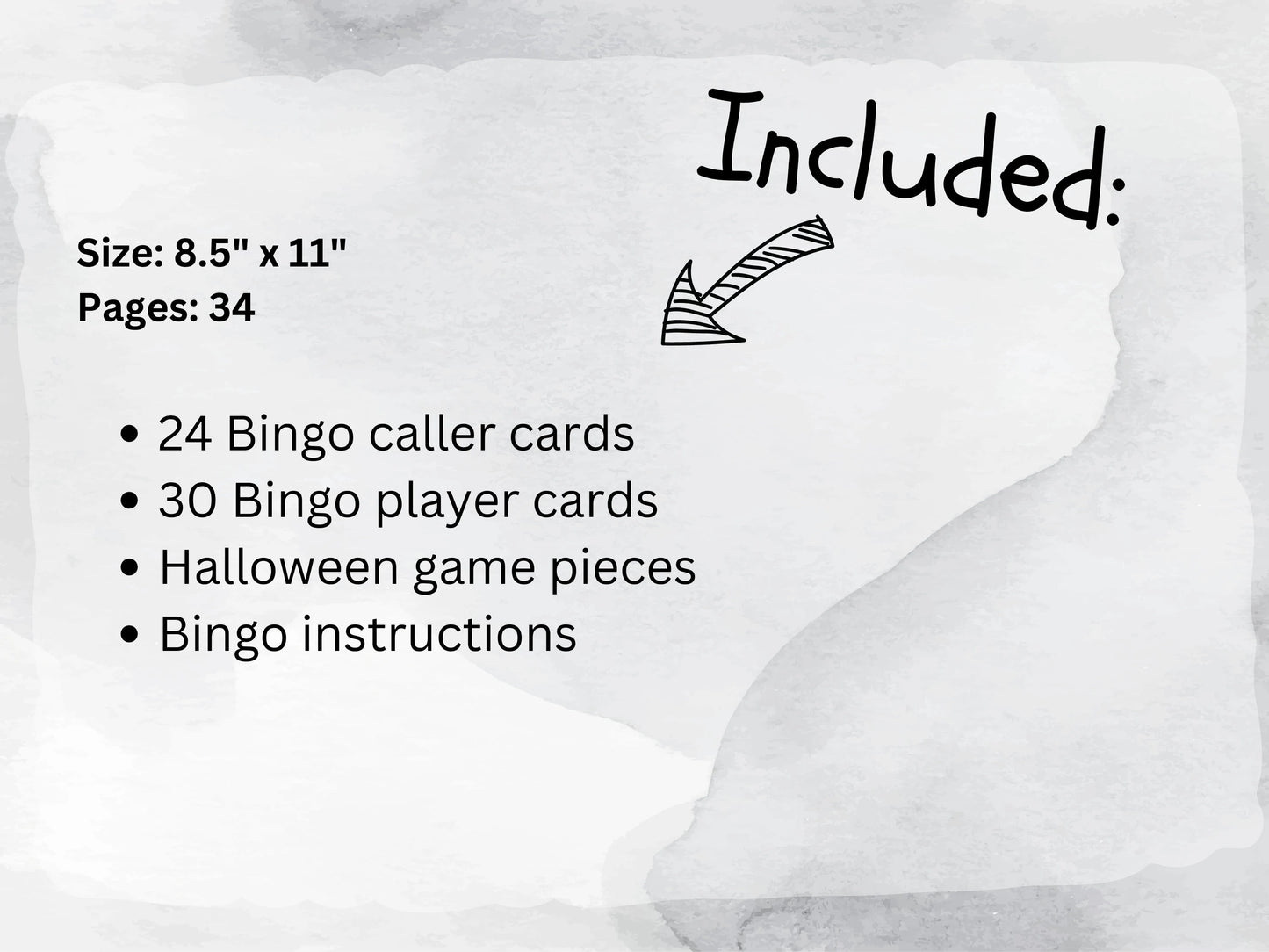 Halloween Bingo Printable Game, 30 Unique Bingo Cards, Halloween Activity for Kids