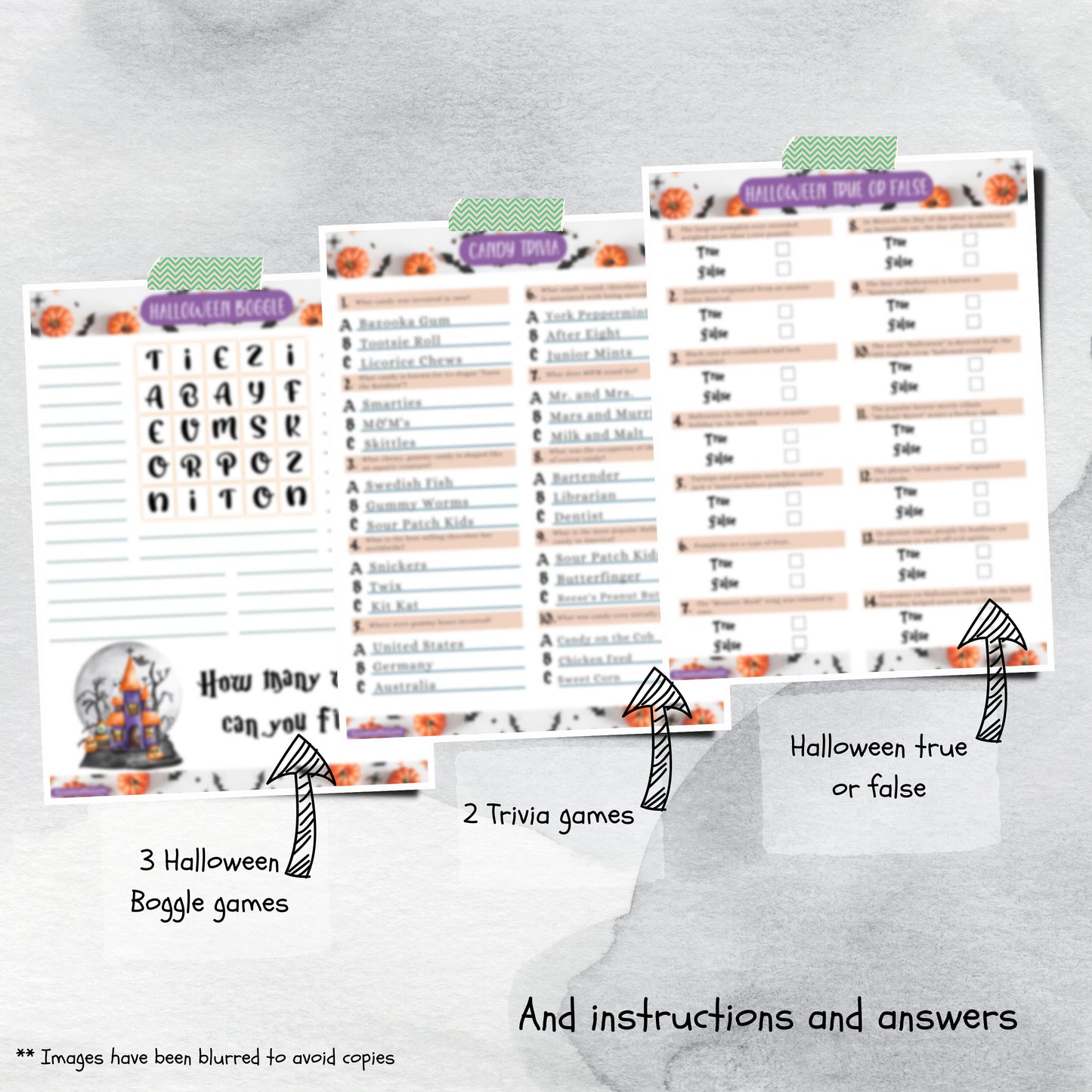 15 Printable Halloween Games & Trivia Sheets for Adults