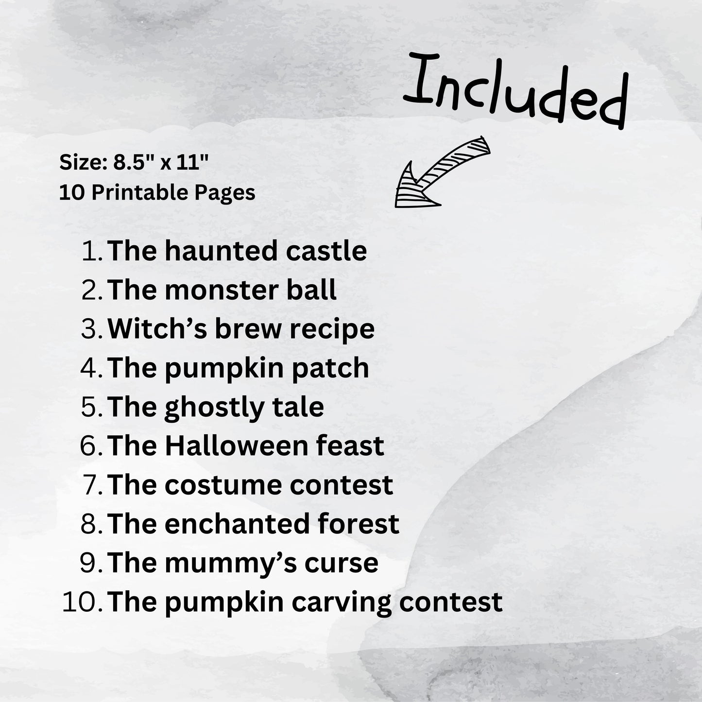 10 Printable Halloween Mad Libs, Spooky Themed Fill in the Blank Stories