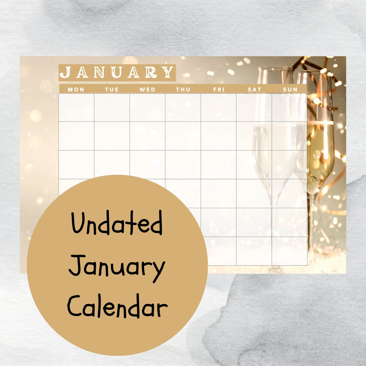 Januray National Days Flashcards and FREE Undated January Printable Calendar