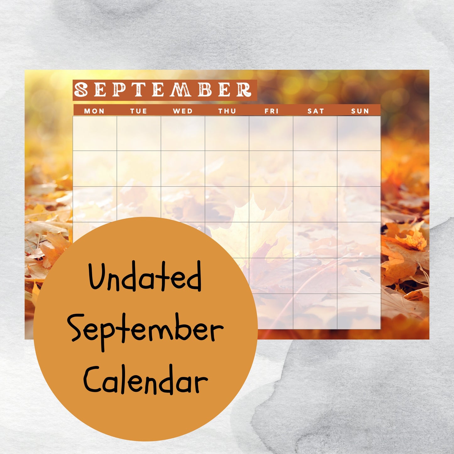 September National Days Flashcards and FREE Undated September Printable Calendar