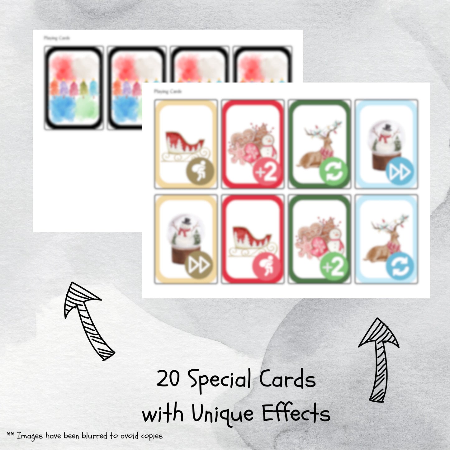 Christmas Color Swap Card Game Printable Deck, Easy Game for Kids and Adults