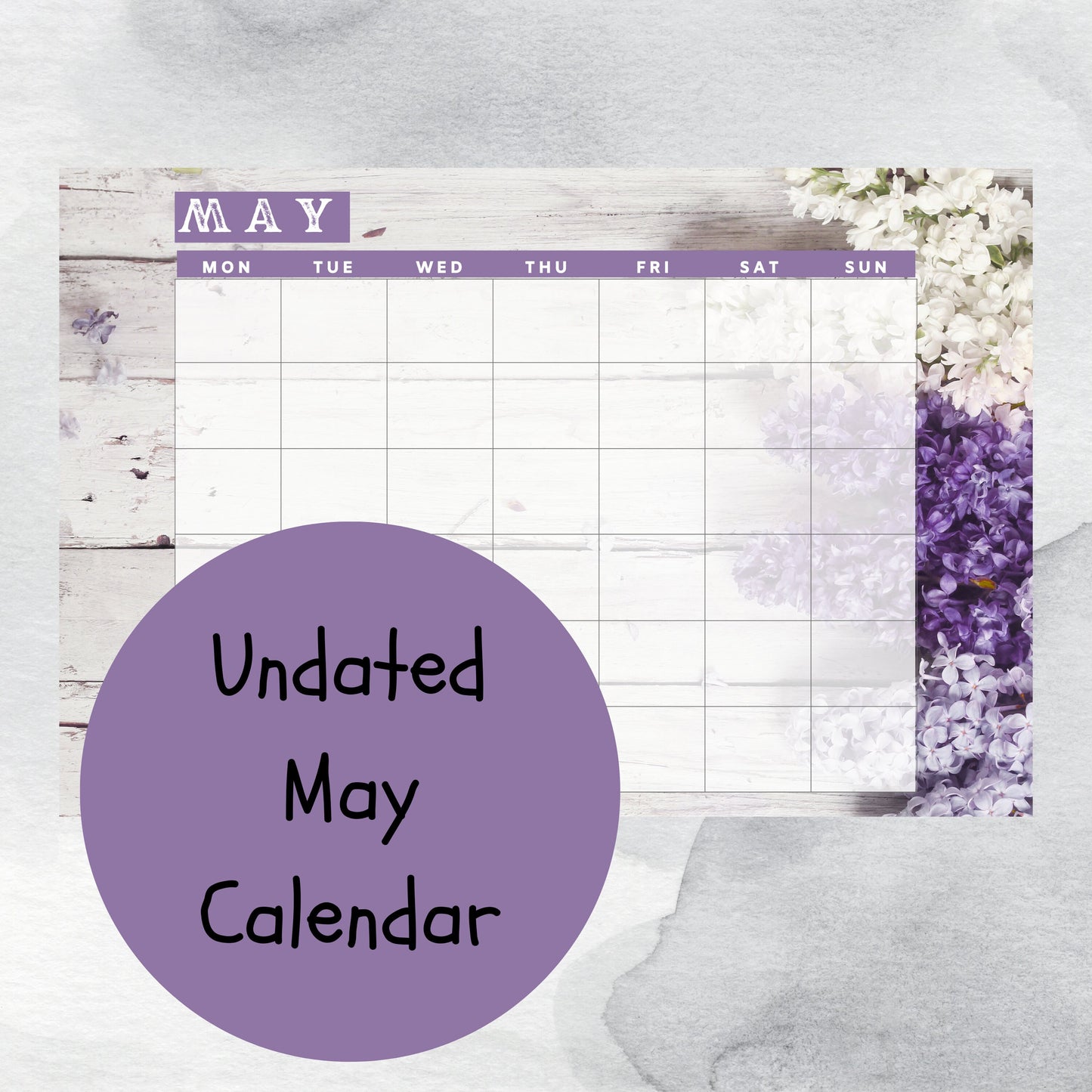 May National Days Flashcards and FREE Undated May Printable Calendar