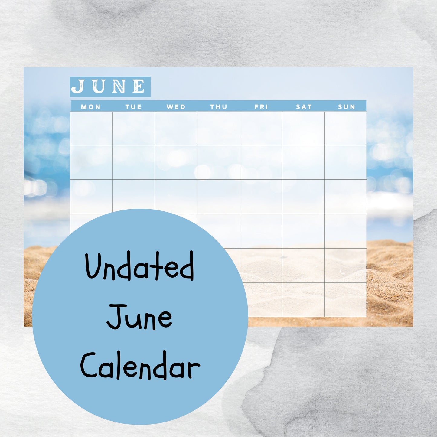 June National Days Flashcards and FREE Undated June Printable Calendar