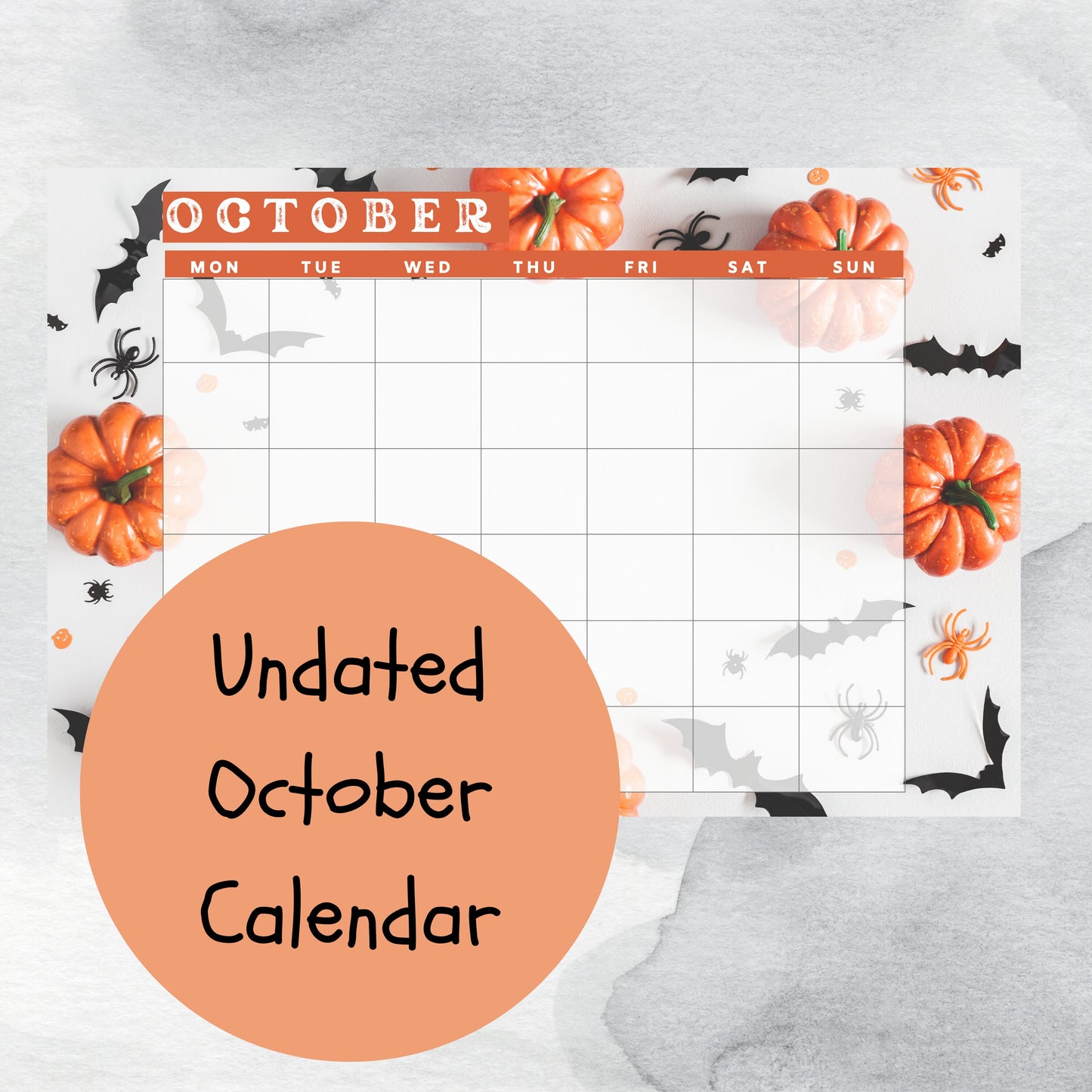 October National Days Flashcards and FREE Undated October Printable Calendar