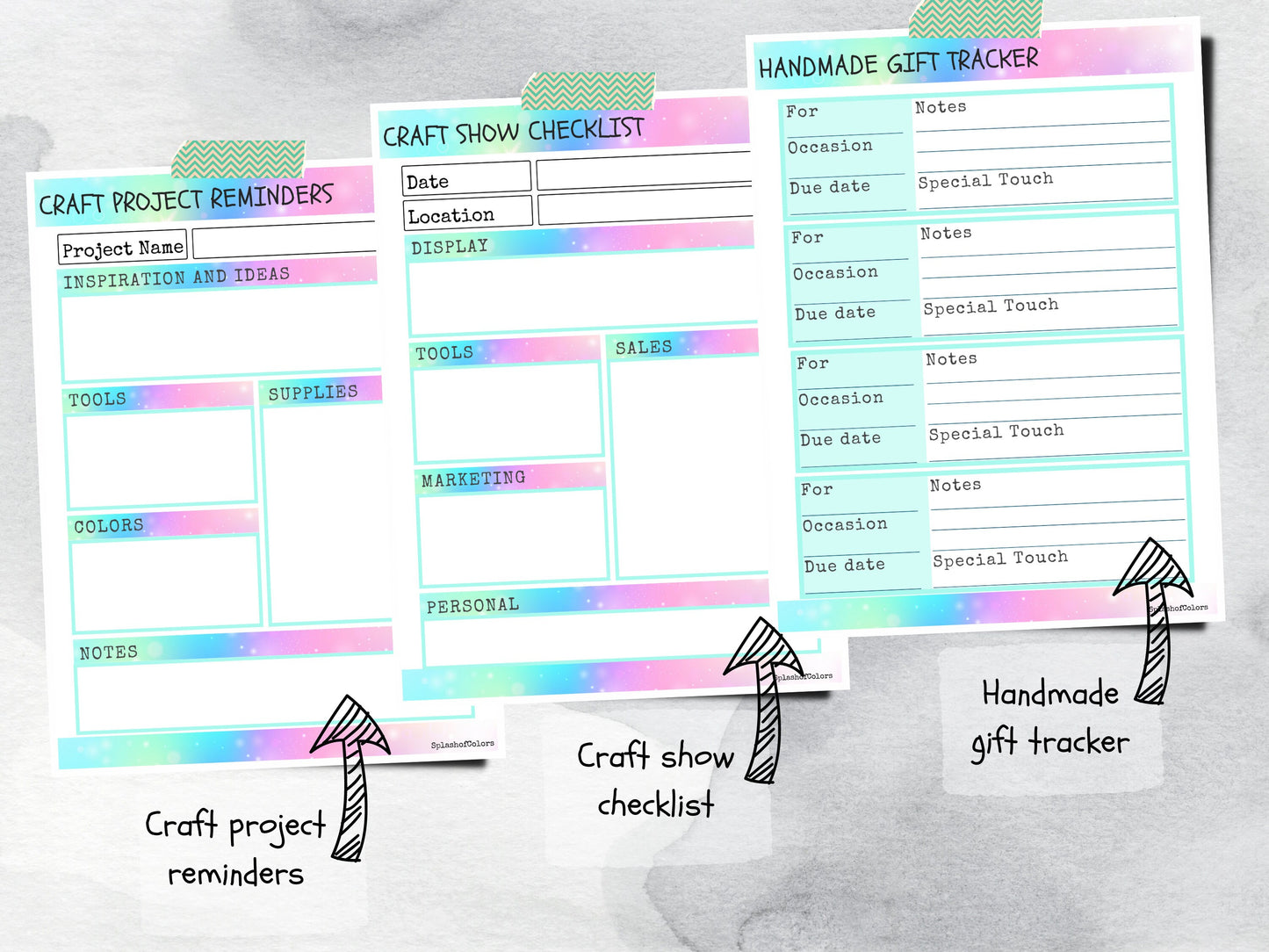 Printable Craft Planner for DIY Projects and Handmade Crafts