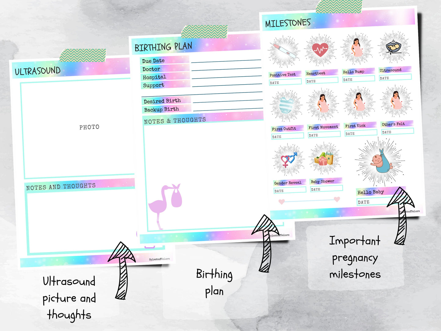 Ultimate Printable Pregnancy Planner with Fruit Vegetable Baby Sizes