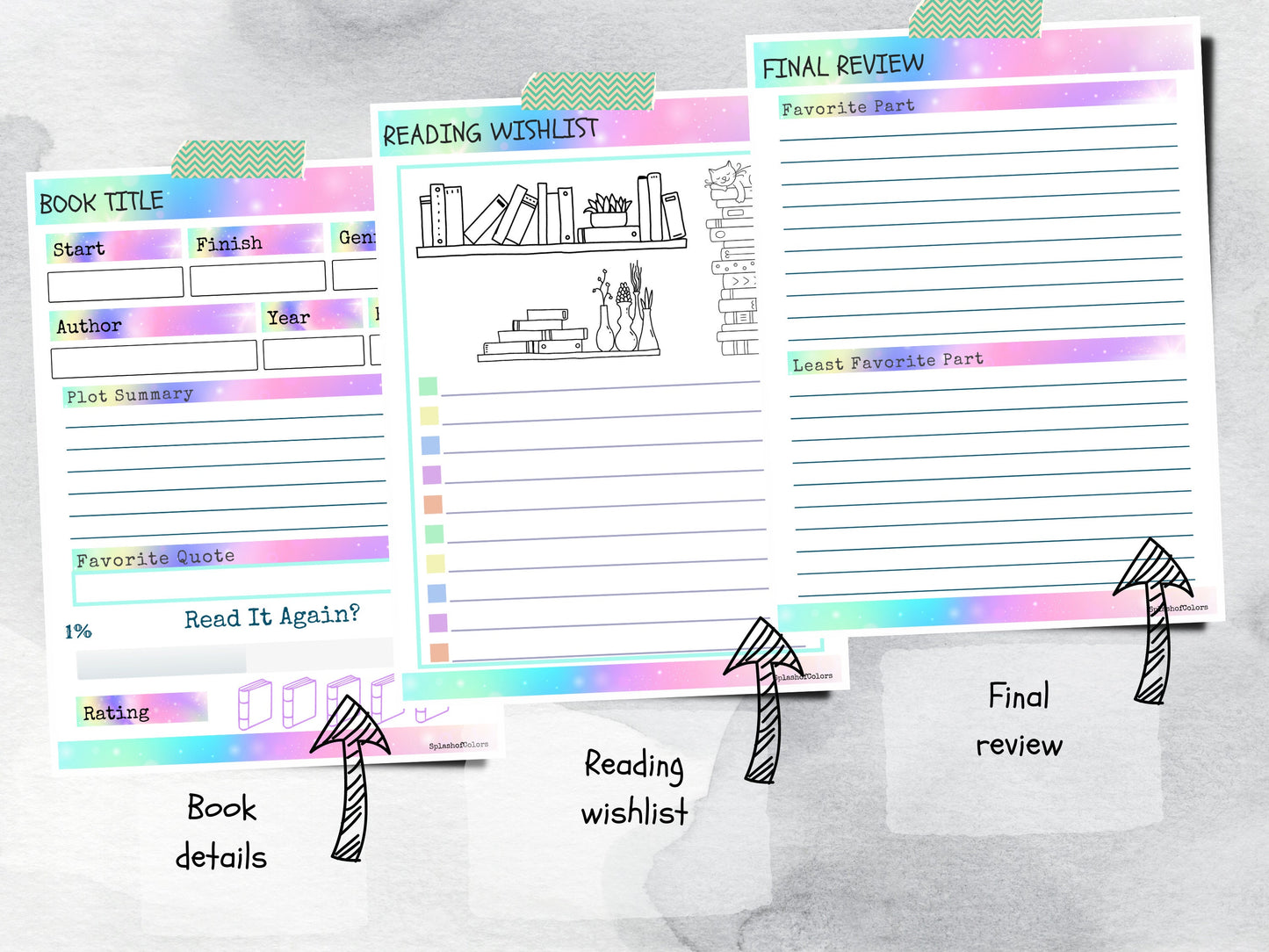 Printable Reading Log With Summary, Great for Book Lovers