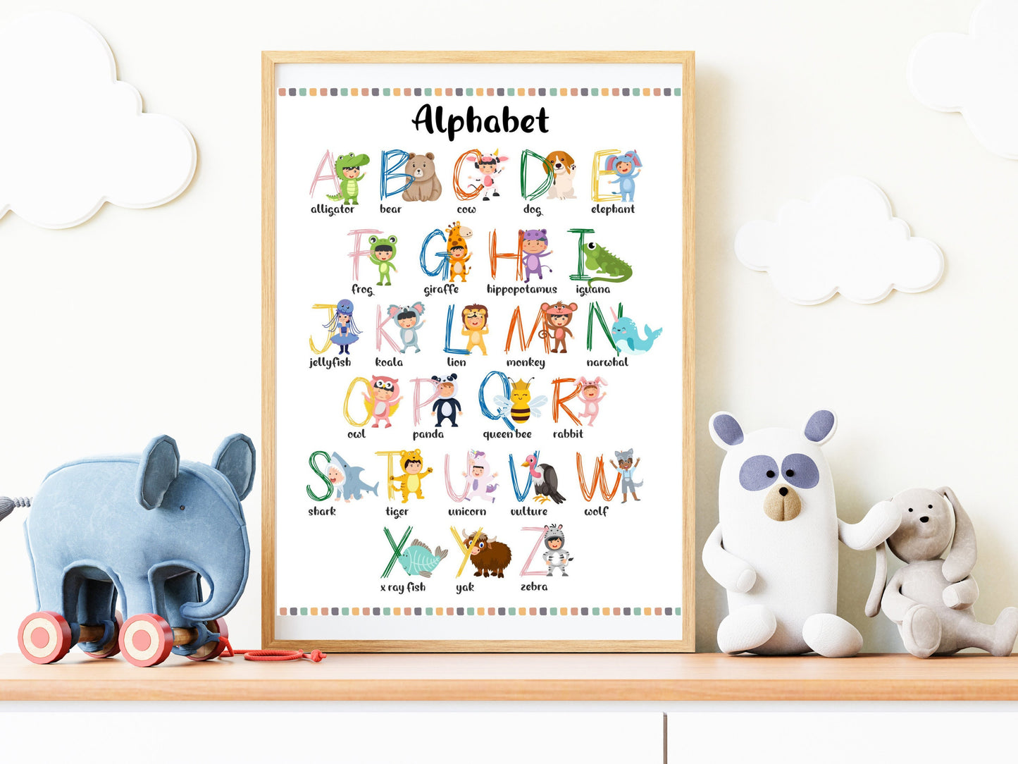 Set of 2 Alphabet & Numbers Color Prints