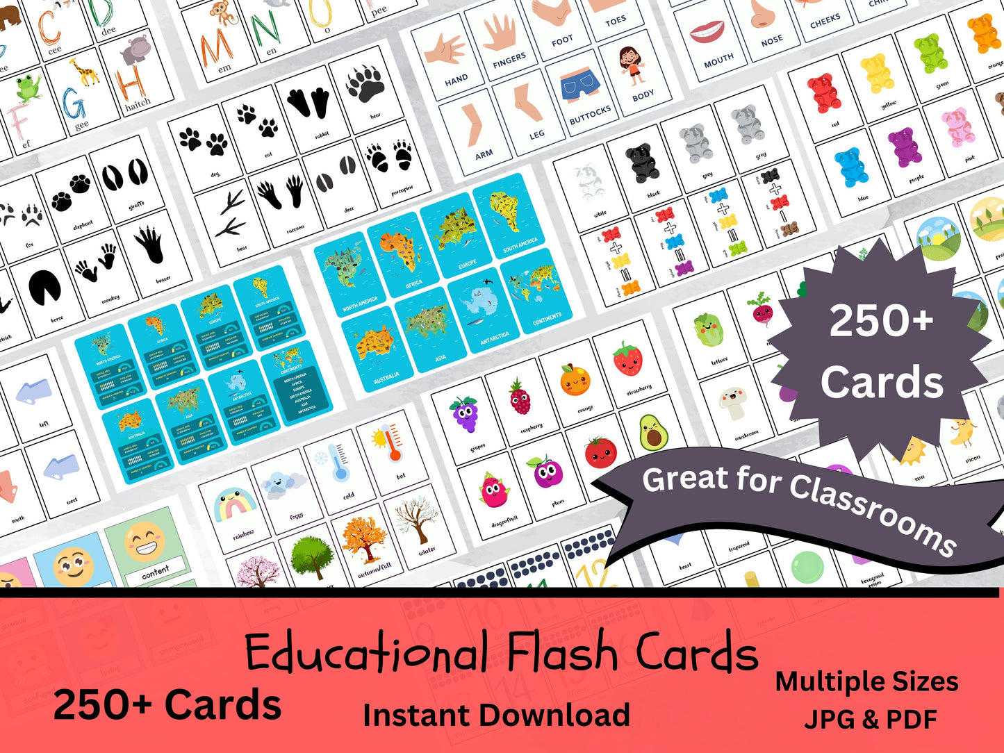 250+ Educational Resources Flash Cards, Classroom & Home School Helpers