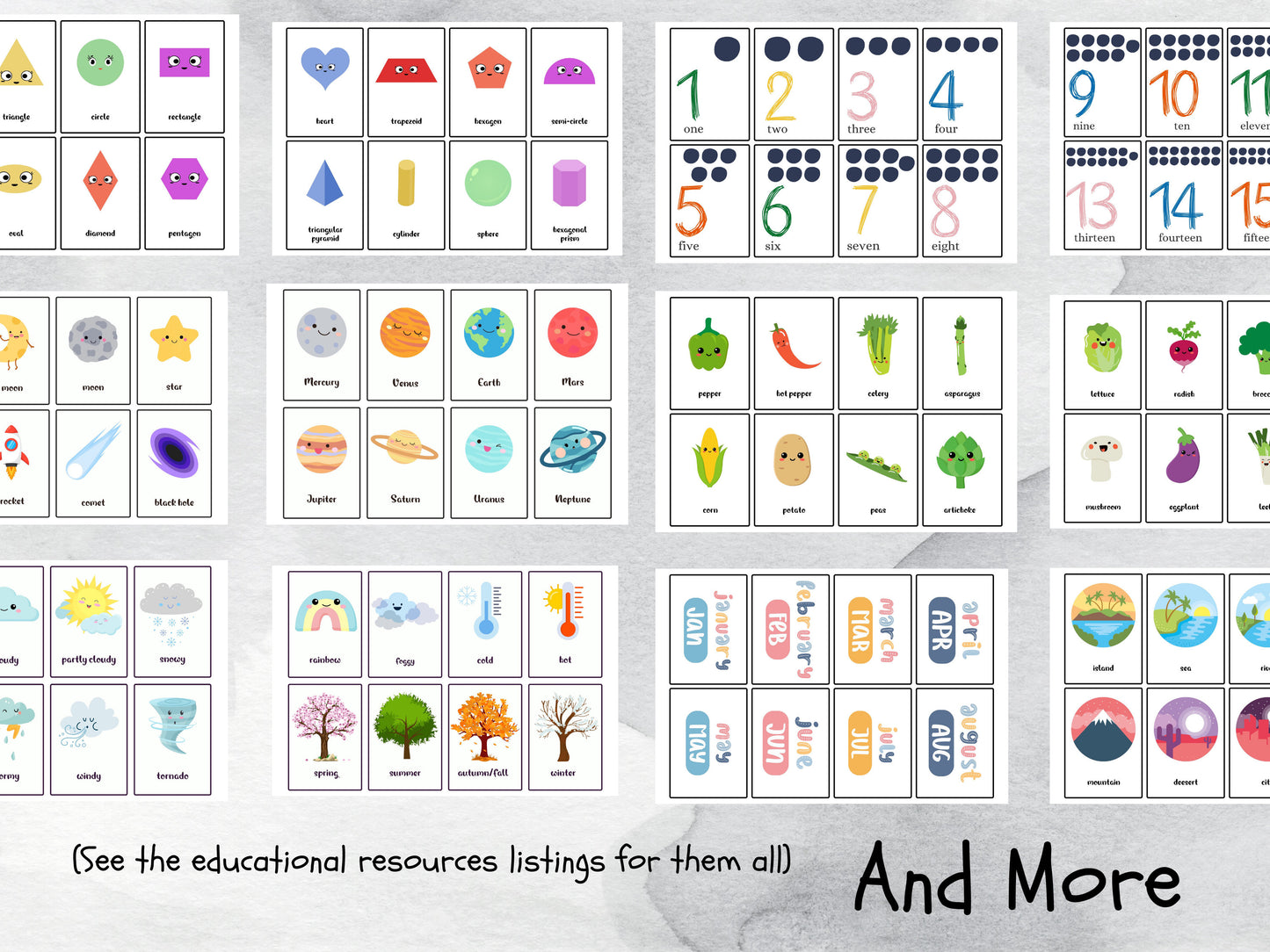 Educational Resources Art Prints & 250+ Flashcards