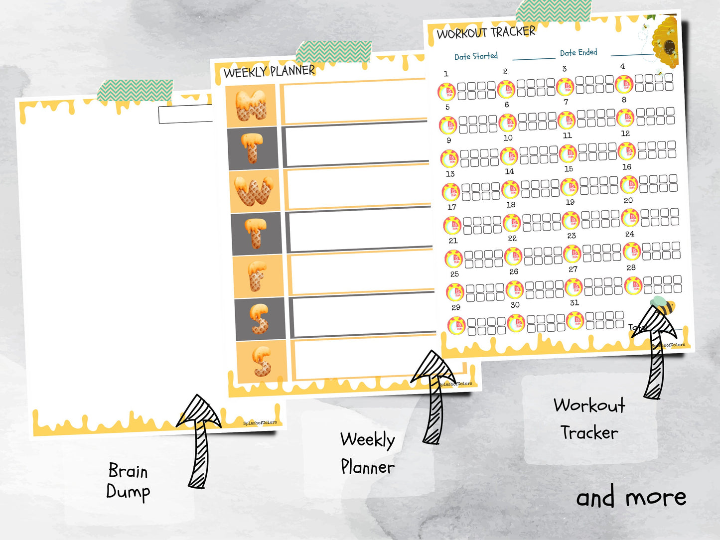 Ultimate Honey Bee Daily Planner Printable Organizer