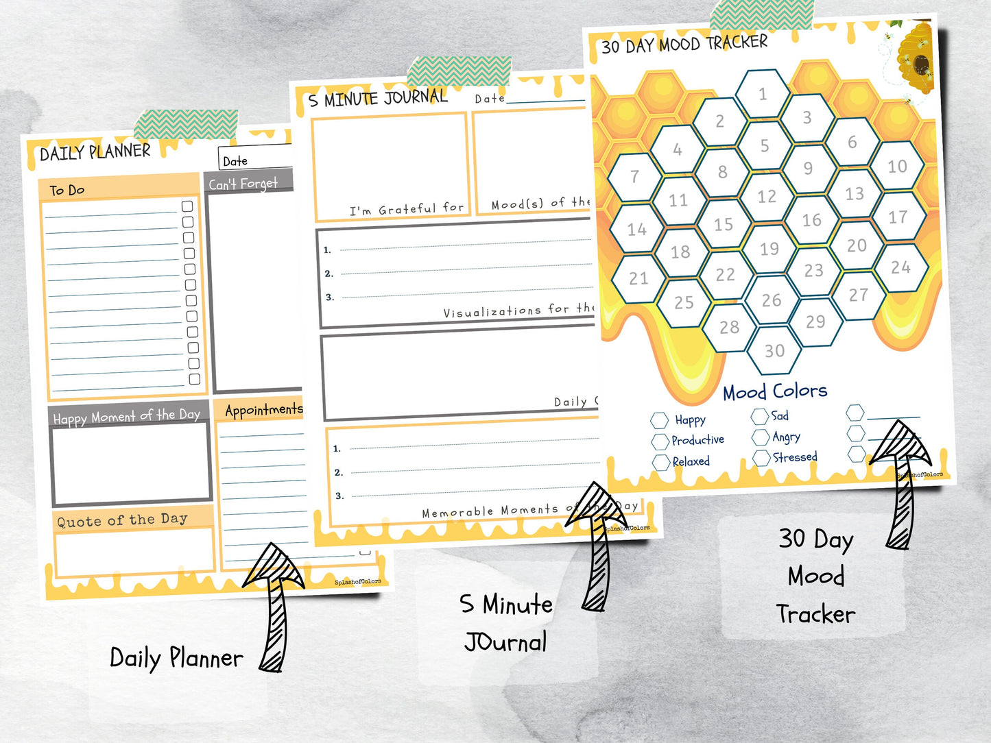 Ultimate Honey Bee Daily Planner Printable Organizer