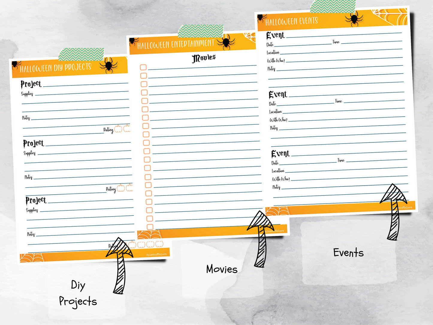 Best Halloween Planner Printable Kit, Spooky Season Organizer