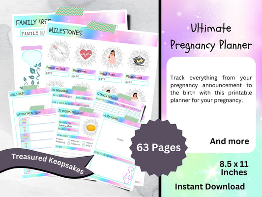 Ultimate Printable Pregnancy Planner with Fruit Vegetable Baby Sizes