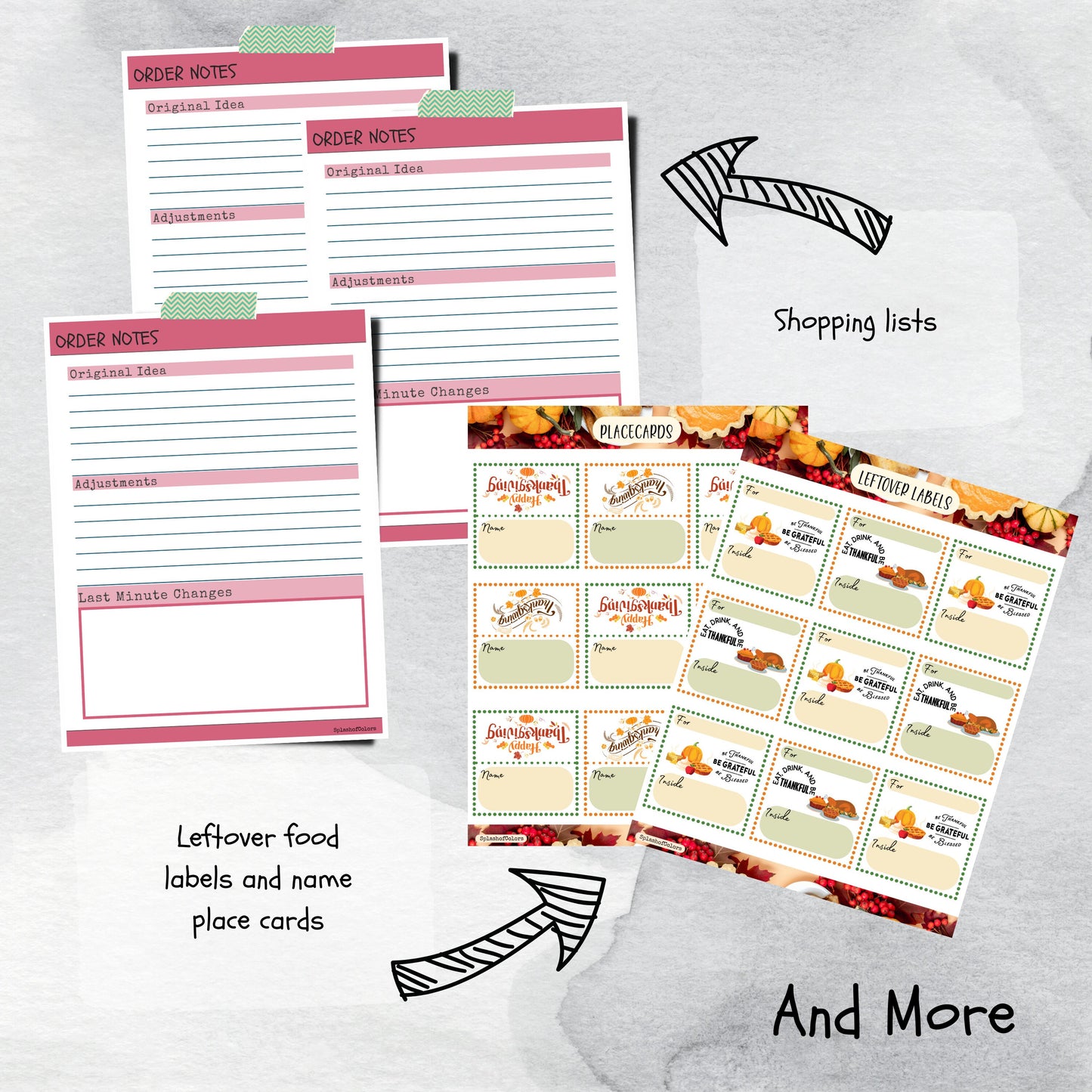 Best Thanksgiving Planner Printable Kit, Thanksgiving Meal Planning & Organization