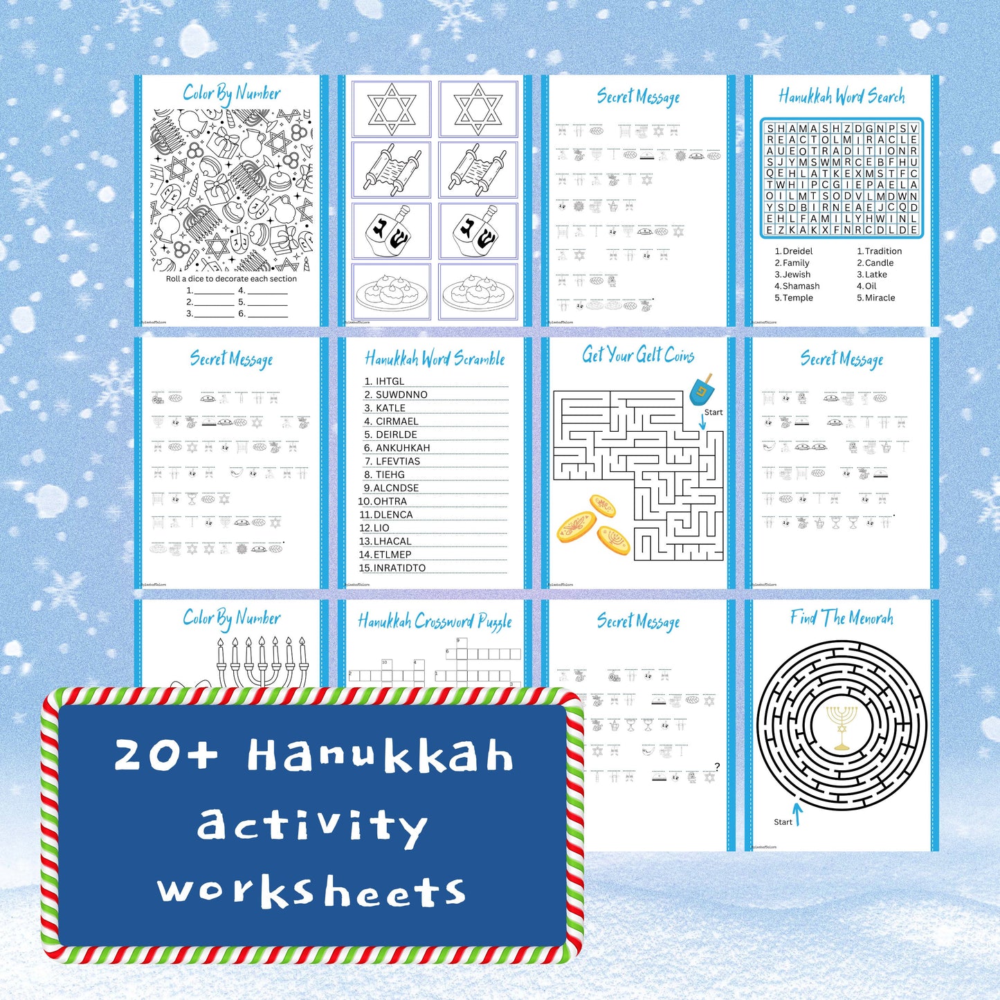 20+ Printable Hanukkah Activities