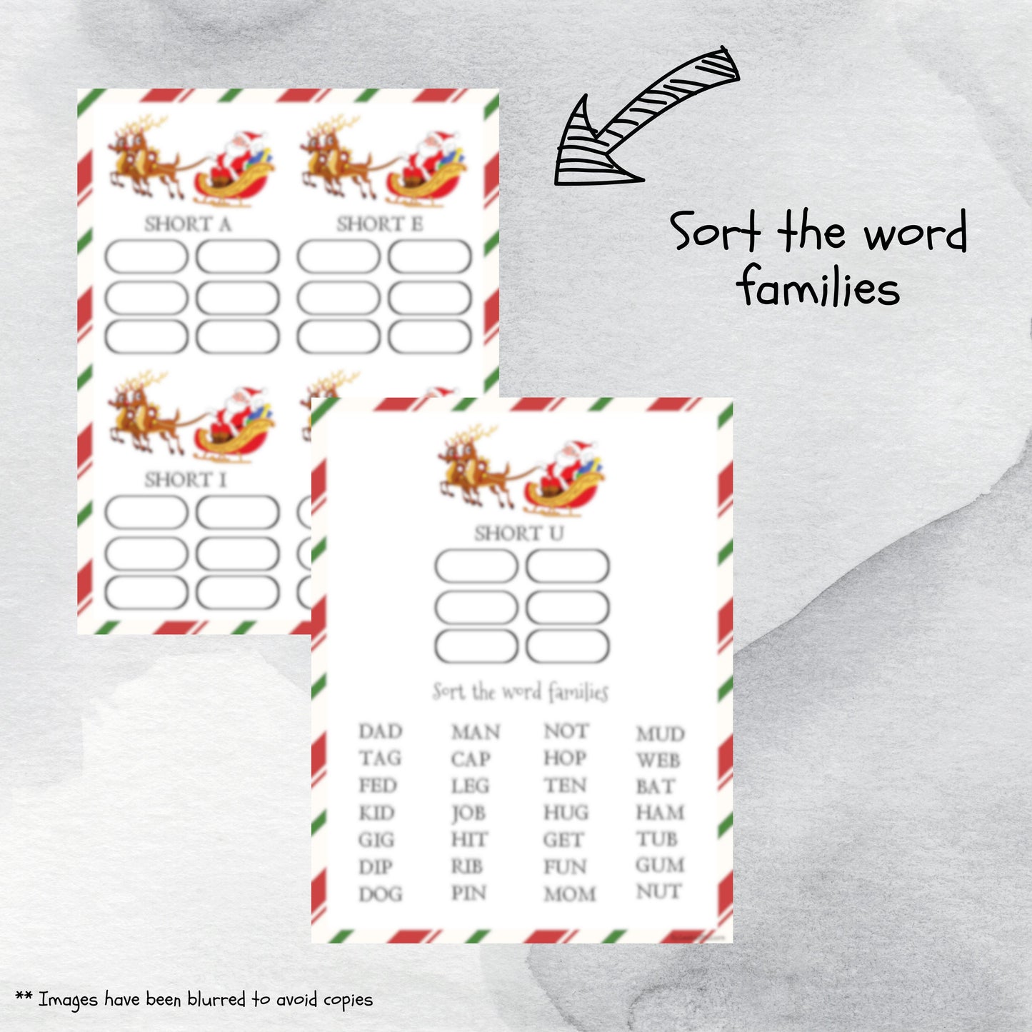 Best Christmas CVC Words Worksheets for Kids, Holiday Classroom Activities