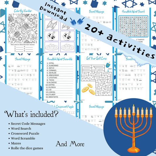 20+ Printable Hanukkah Activities