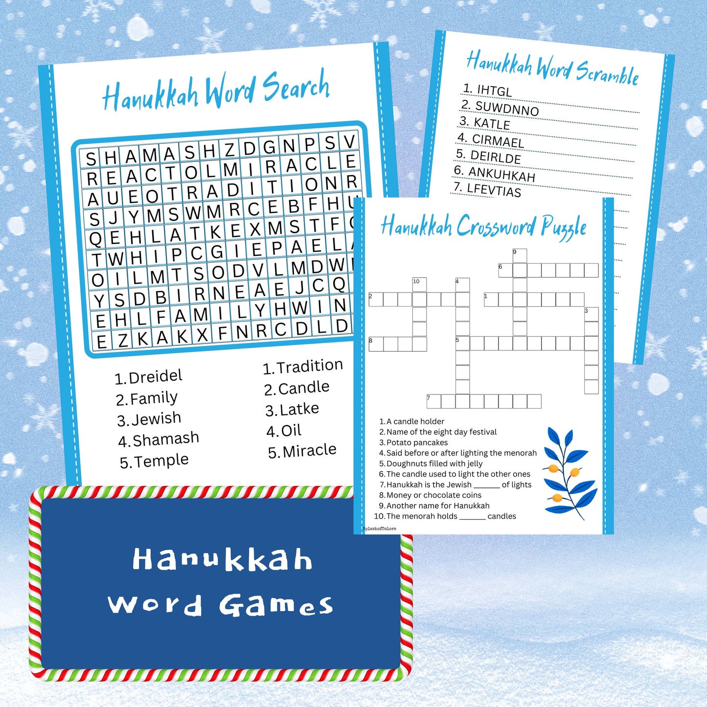 20+ Printable Hanukkah Activities