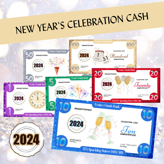 Printable New Year's Currency, Fun Festive Cash