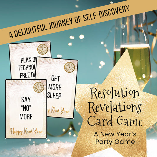 Resolution Revelations Card Game - Printable DIY Activity for New Year's