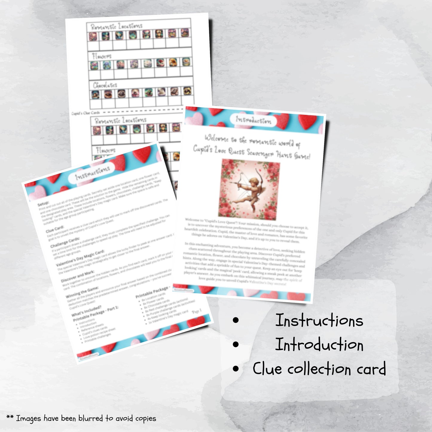 Cupid's Love Quest Scavenger Hunt: Valentine's Day Printable Mystery Card Game