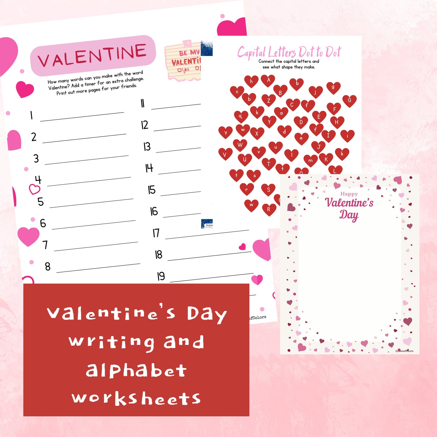 20+ Printable Valentine's Day Activity Sheets