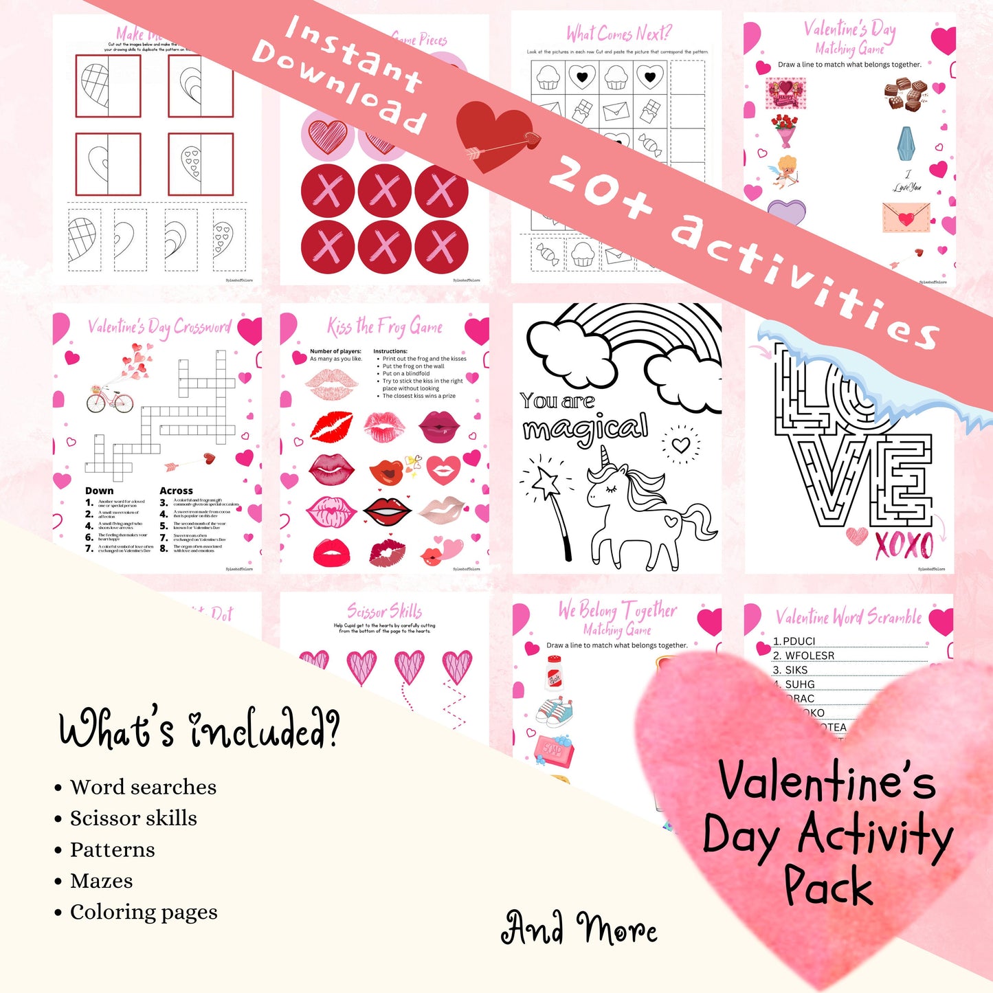 20+ Printable Valentine's Day Activity Sheets