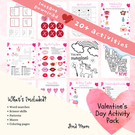 20+ Printable Valentine's Day Activity Sheets