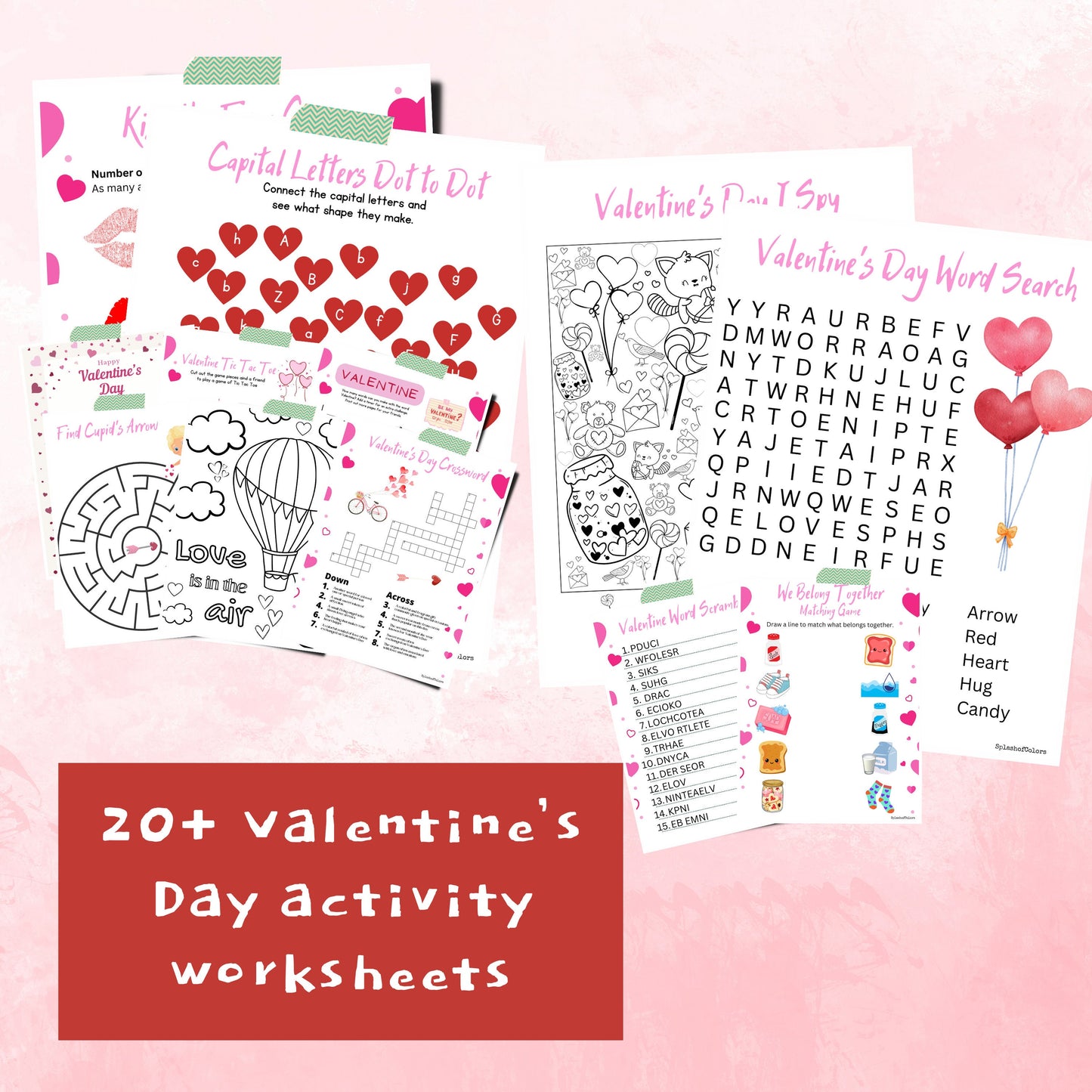 20+ Printable Valentine's Day Activity Sheets